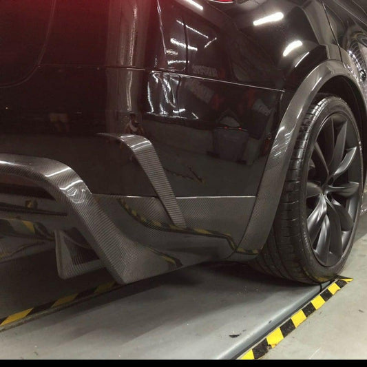 Tesla Model X Carbon Fibre RZ Style Rear Canards 16-Present-Carbon Factory