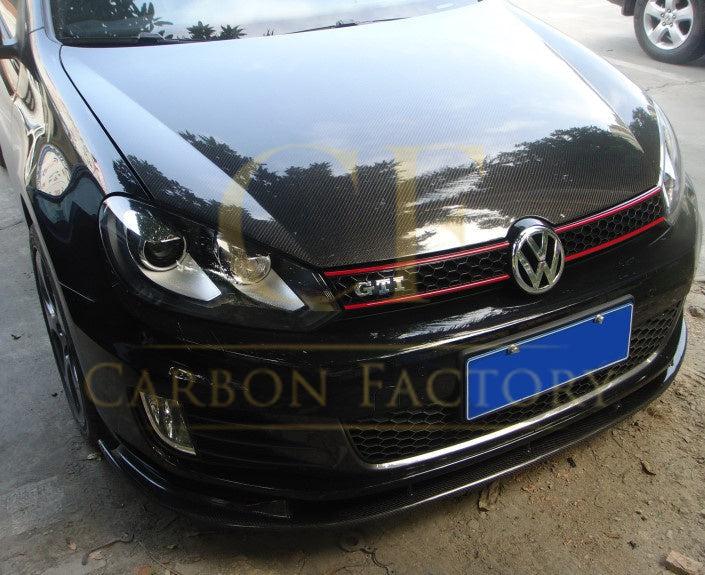 VW Golf MK6 GTI H2 Style Carbon Fibre Front Splitter 08-13-Carbon Factory