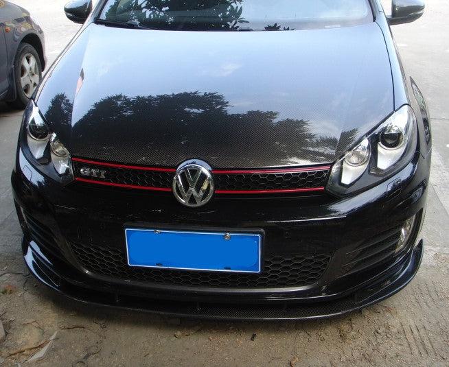 VW Golf MK6 GTI H2 Style Carbon Fibre Front Splitter 08-13-Carbon Factory