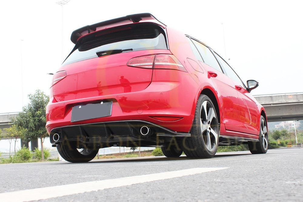 VW Golf MK7 GTI JP Style Carbon Fibre Rear Diffuser 14-17-Carbon Factory