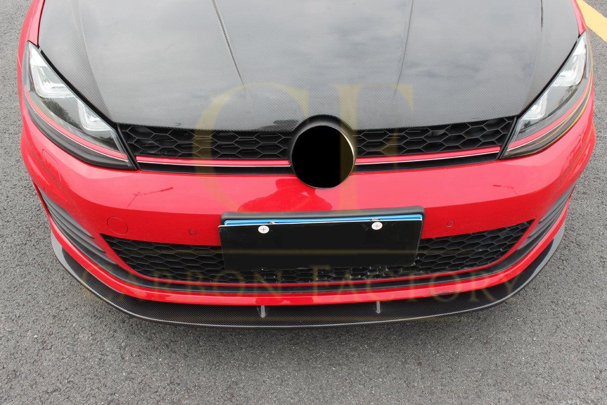 VW Golf MK7 GTI M Style Carbon Fibre Front Splitter 14-17-Carbon Factory