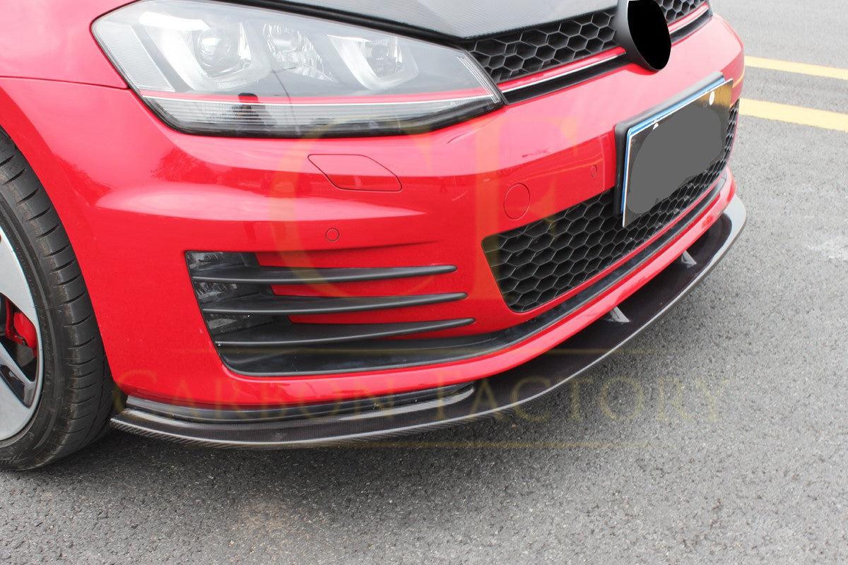 VW Golf MK7 GTI M Style Carbon Fibre Front Splitter 14-17-Carbon Factory