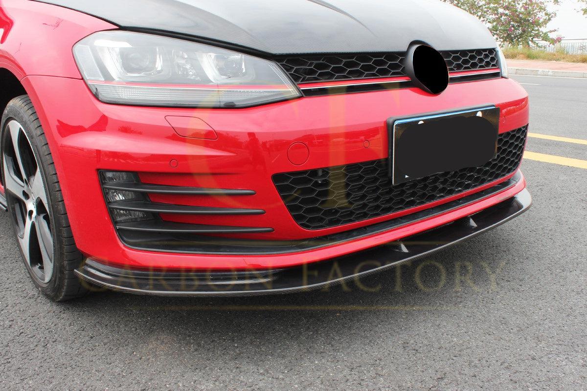 VW Golf MK7 GTI M Style Carbon Fibre Front Splitter 14-17-Carbon Factory