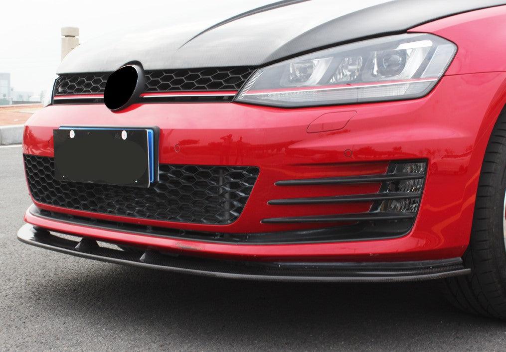 VW Golf MK7 GTI M Style Carbon Fibre Front Splitter 14-17-Carbon Factory