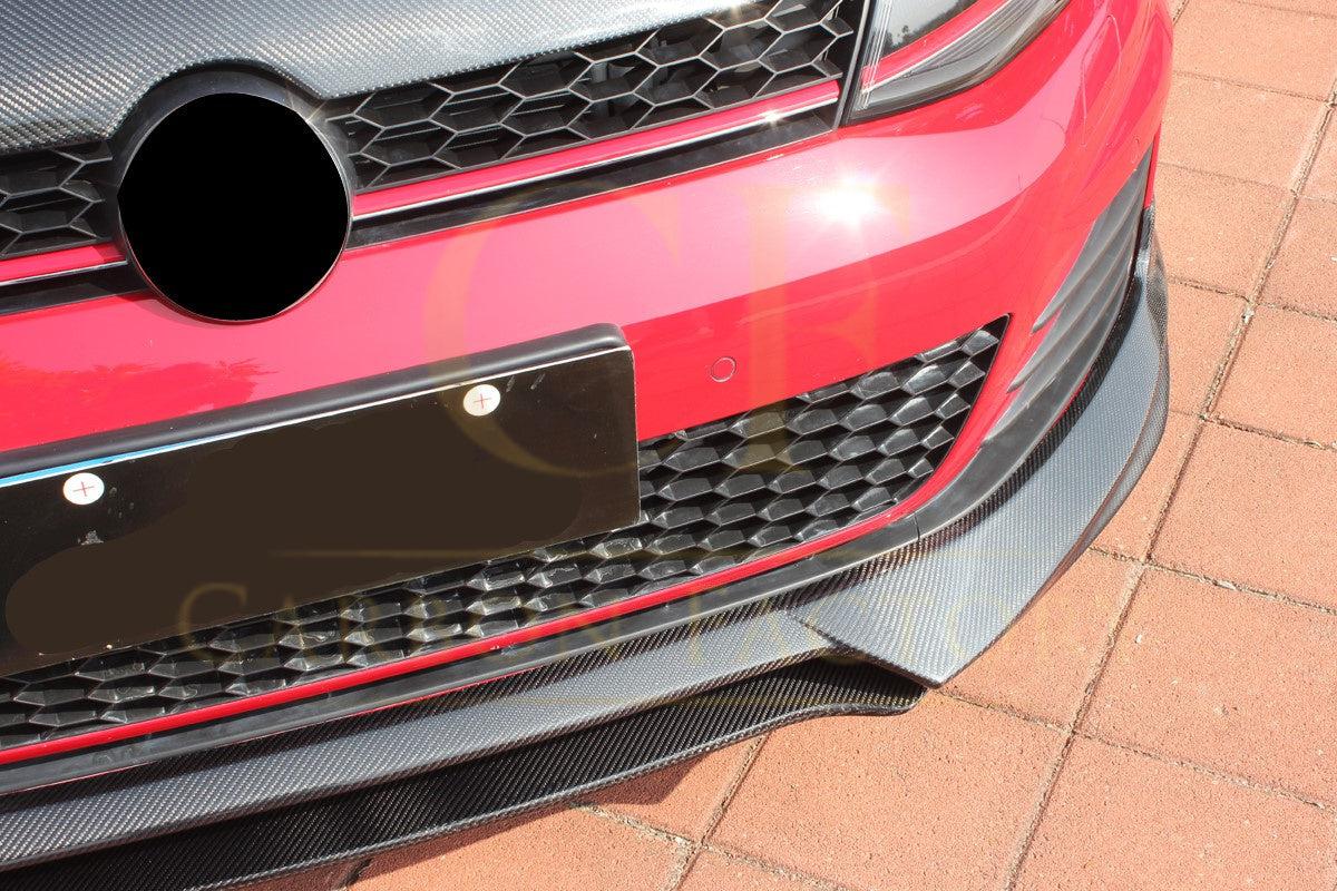 VW Golf MK7 GTI V Style Carbon Fibre Front Splitter 14-17-Carbon Factory