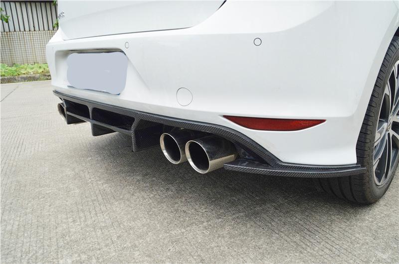 VW Golf MK7 R OS Style Carbon Fibre Rear Diffuser 14-17-Carbon Factory