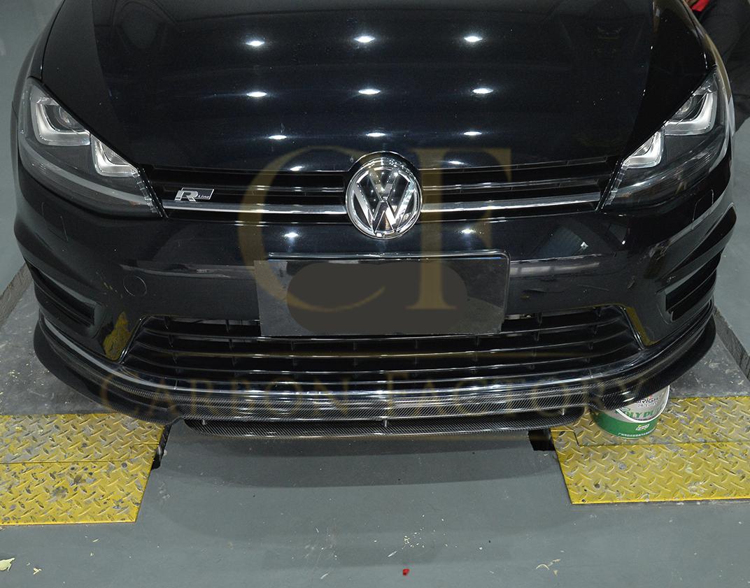 VW Golf MK7 R OZ Style Carbon Fibre Front Splitter 14-17-Carbon Factory