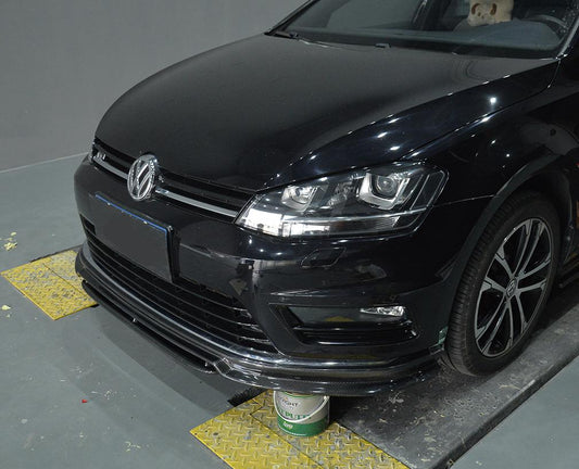 VW Golf MK7 R OZ Style Carbon Fibre Front Splitter 14-17-Carbon Factory