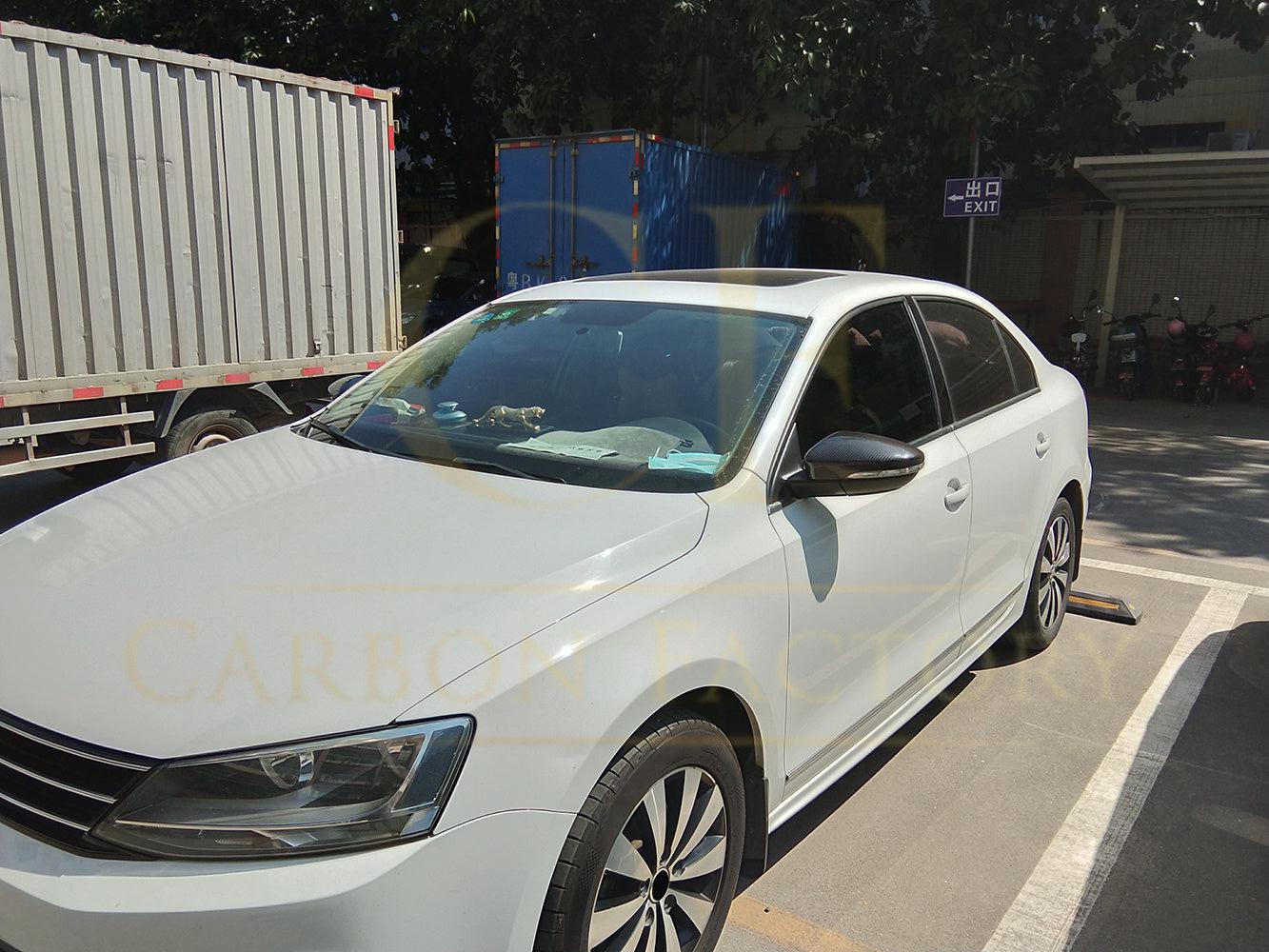 VW Passat B7 Scirocco Carbon Fibre Replacement Mirror Covers 10-14-Carbon Factory