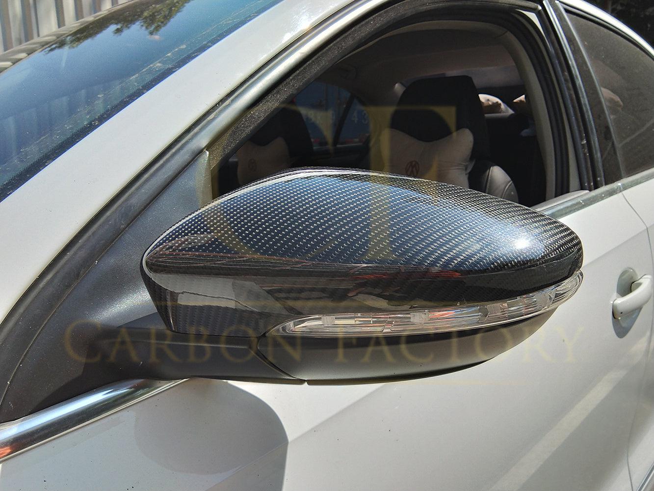 VW Passat B7 Scirocco Carbon Fibre Replacement Mirror Covers 10-14-Carbon Factory