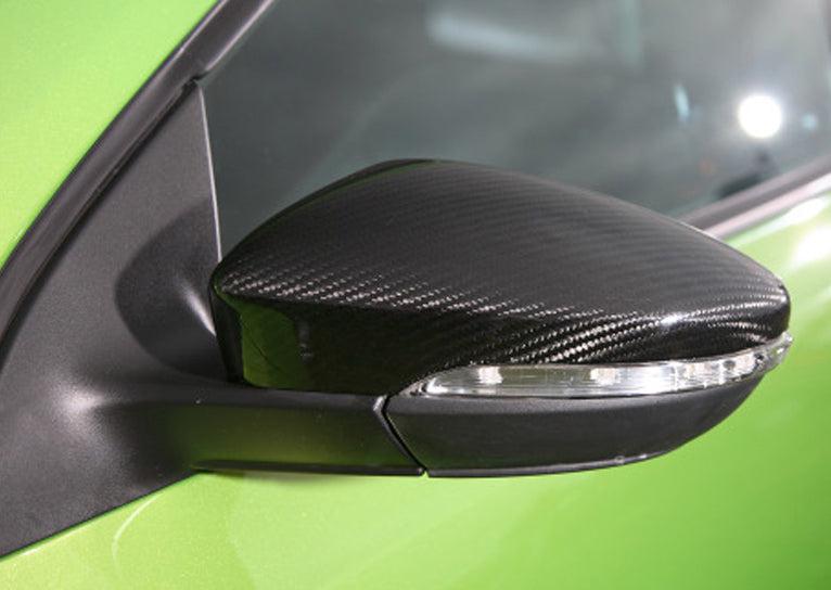 VW Passat B7 Scirocco Carbon Fibre Replacement Mirror Covers 10-14-Carbon Factory